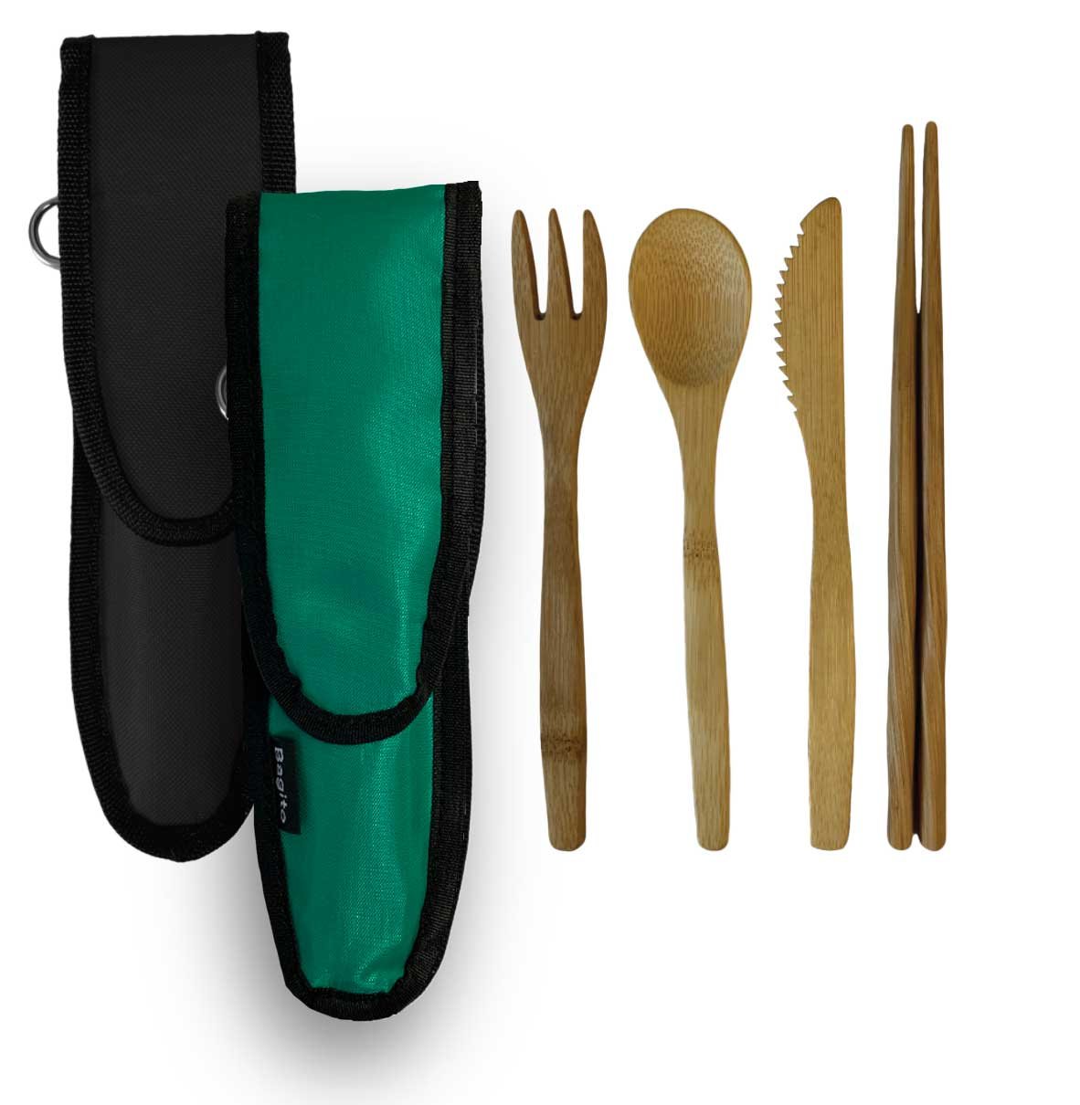 CSGBandCSSHwithutensils_1 BagitoWare Bamboo Cutlery Set - Image 1